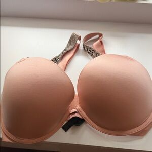 Victoria's Secret Peach Bra with Sparkling Straps
